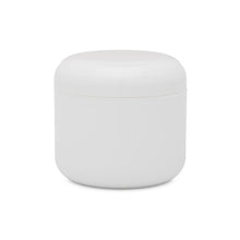 Load image into Gallery viewer, 4 oz White PP/PS Plastic Low Profile Double Wall Jar & White Dome Lid