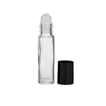 Load image into Gallery viewer, 2.7 dram (10 ml) Glass Round Vials with PP Plastic Roller Ball & Cap