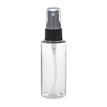 Load image into Gallery viewer, Clear PET Plastic Cylinder Round Bottle & Black Fine Mist Sprayer