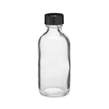 Load image into Gallery viewer, 2 oz Glass Boston Round Bottles (Black Phenolic Cap)