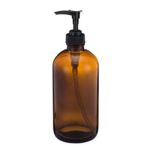 Load image into Gallery viewer, Glass Boston Round Bottles with Lotion Pump