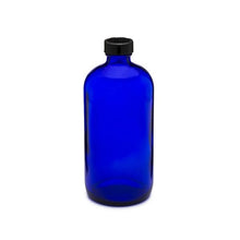 Load image into Gallery viewer, 16 oz Glass Boston Round Bottles (Black Phenolic Cap)