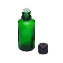 Load image into Gallery viewer, Green Glass Euro Dropper Bottles with Tamper-Evident Cap