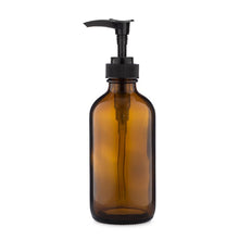 Load image into Gallery viewer, Glass Boston Round Bottles with Lotion Pump
