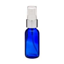 Load image into Gallery viewer, Cobalt Blue Glass Boston Round Bottles with Fine Mist Sprayer