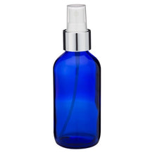 Load image into Gallery viewer, Cobalt Blue Glass Boston Round Bottles with Fine Mist Sprayer