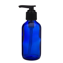 Load image into Gallery viewer, Glass Boston Round Bottles with Lotion Pump