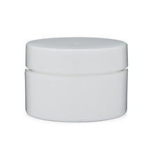 Load image into Gallery viewer, White PP/PS Plastic Doublewall Lip Balm Jar & White Flat Lid
