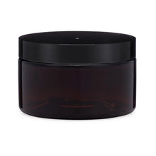 Load image into Gallery viewer, Amber PET Straight Sided Jar (Black Cap)