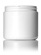 Load image into Gallery viewer, White HDPE plastic single wall jar with 89-400 neck finish