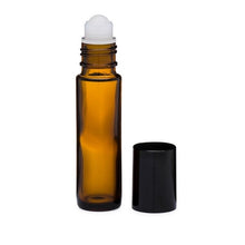 Load image into Gallery viewer, 2.7 dram (10 ml) Glass Round Vials with PP Plastic Roller Ball &amp; Cap
