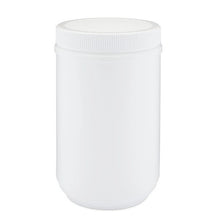 Load image into Gallery viewer, White HDPE Wide Mouth Straight Sided Jars with Label Panel &amp; Cap
