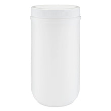Load image into Gallery viewer, White HDPE Wide Mouth Straight Sided Jars with Label Panel &amp; Cap
