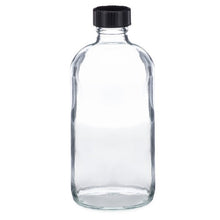 Load image into Gallery viewer, 8 oz Glass Boston Round Bottles (Black Phenolic Cap)
