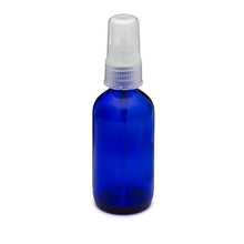 Load image into Gallery viewer, Cobalt Blue Glass Boston Round Bottles with Fine Mist Sprayer
