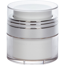 Load image into Gallery viewer, Airless Jar, Clear Cap, Shiny Silver Collar, PP Inner Cup

