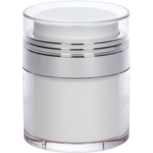 Load image into Gallery viewer, Airless Jar, Clear Cap, Shiny Silver Collar, PP Inner Cup
