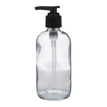 Load image into Gallery viewer, Glass Boston Round Bottles with Lotion Pump

