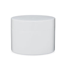 Load image into Gallery viewer, White PP/PS Plastic Doublewall Lip Balm Jar &amp; White Flat Lid
