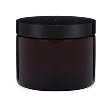 Load image into Gallery viewer, Amber PET Straight Sided Jar (Black Cap)
