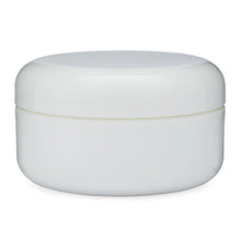 Load image into Gallery viewer, 4 oz White PP/PS Plastic Low Profile Double Wall Jar &amp; White Dome Lid
