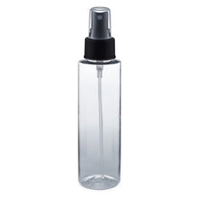 Load image into Gallery viewer, Clear PET Plastic Cylinder Round Bottle &amp; Black Fine Mist Sprayer
