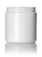 Load image into Gallery viewer, White HDPE plastic single wall jar with 89-400 neck finish
